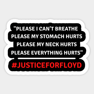 Please I Can't Breathe Sticker